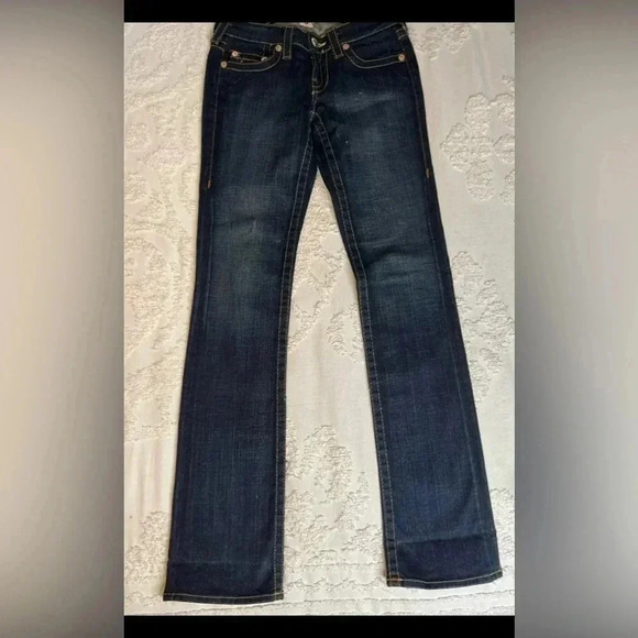 TRUE RELIGION Johnny Straight Stretch Jeans Pants Low Rise - Picture 9 of 9